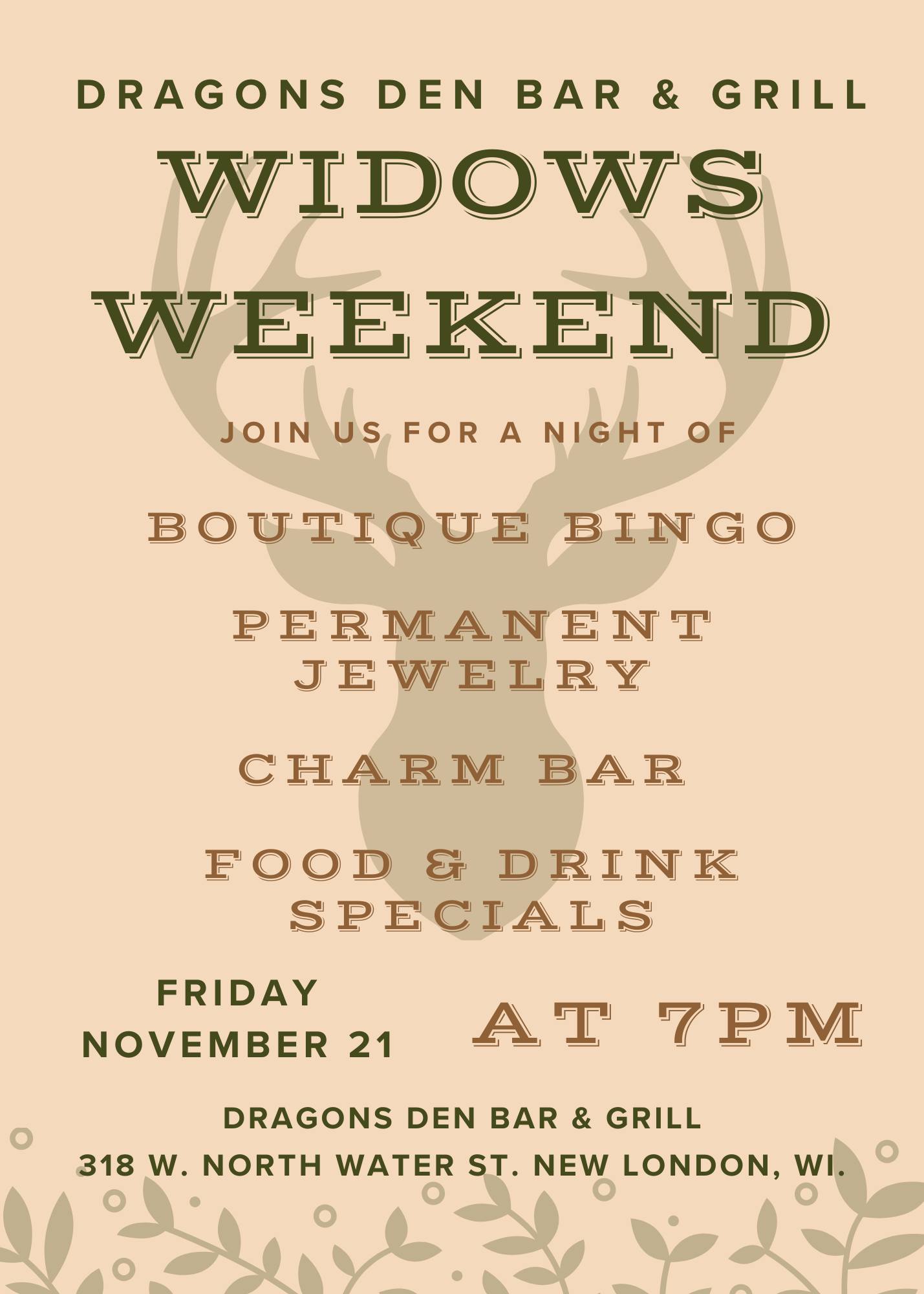 10.28.25- Dragons Den – widows Widows weekend at Dragon's Den