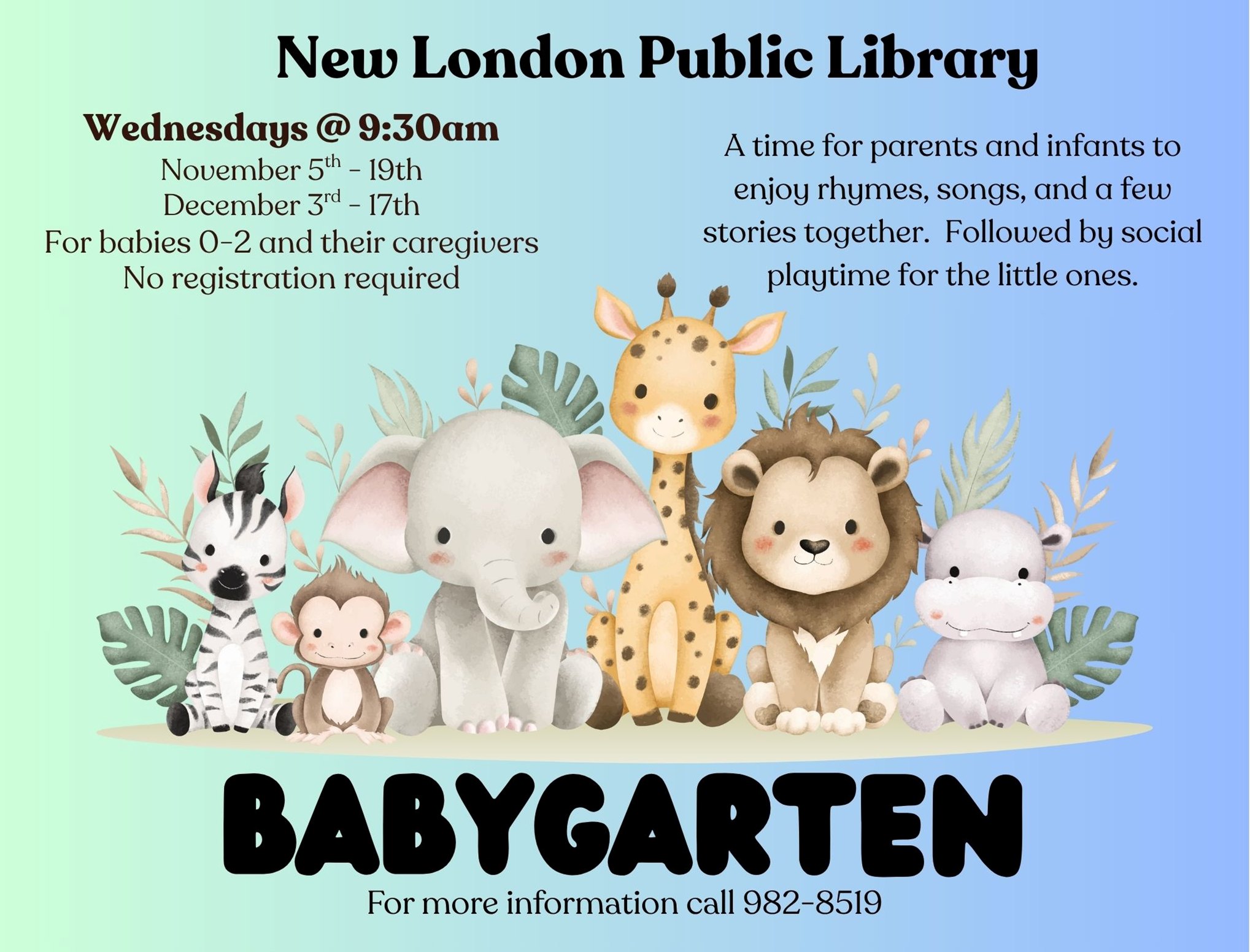 10.28.25- Library – babygarten Babygarten at the Library