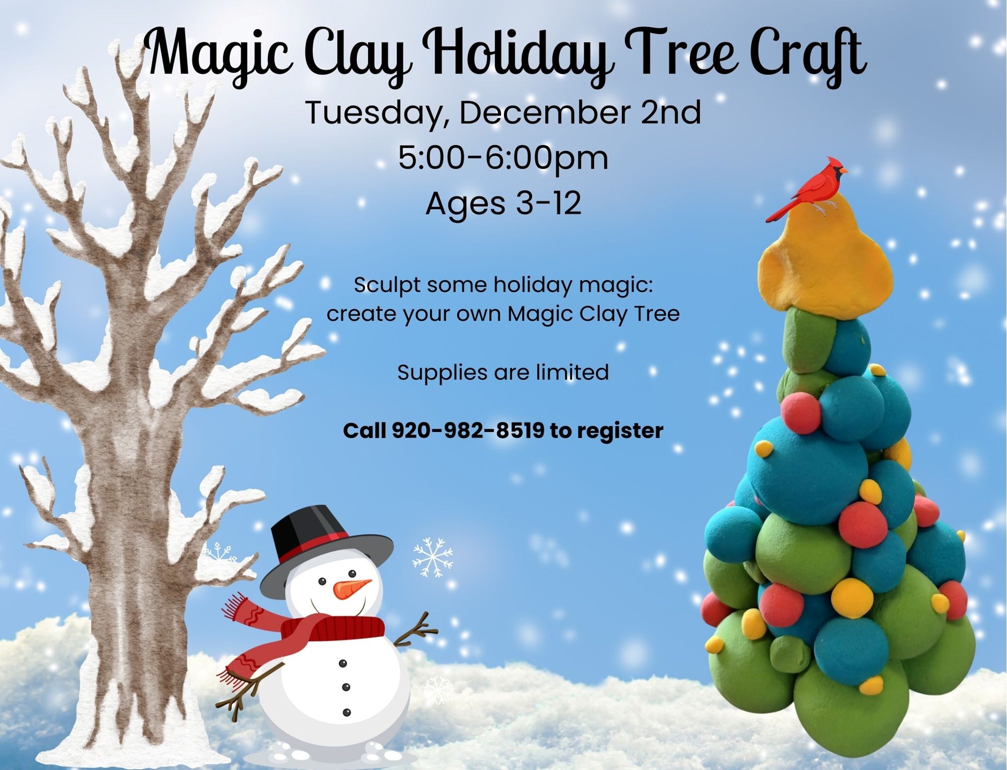 Magic Clay Holiday Tree Craft