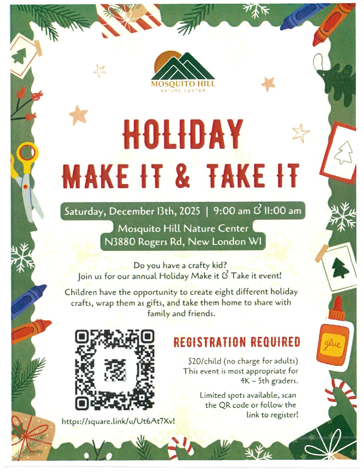 Holiday Make & Take - Mosquito Hill